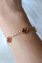 Heliophilia Silver Pulsera de Latón y Circonio Dorado